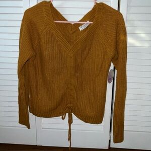 Gold V-neck Sweater